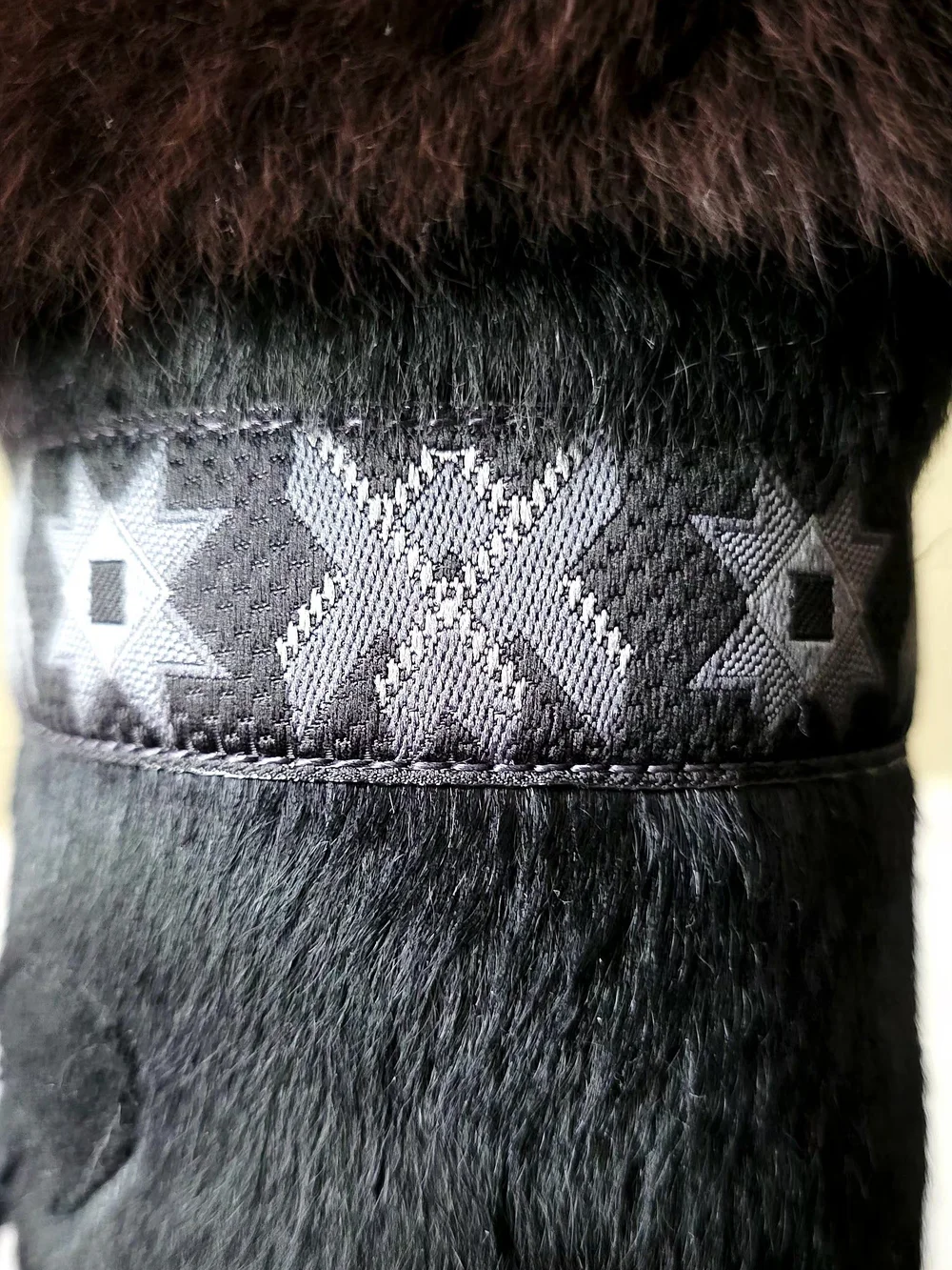 Vintage Tecnica Skandia Black Cowhide Fur Boots Italy EU 36 / US 5